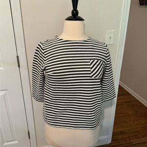 Merona. Size XL. Polyester/cotton blend. Blue and white striped